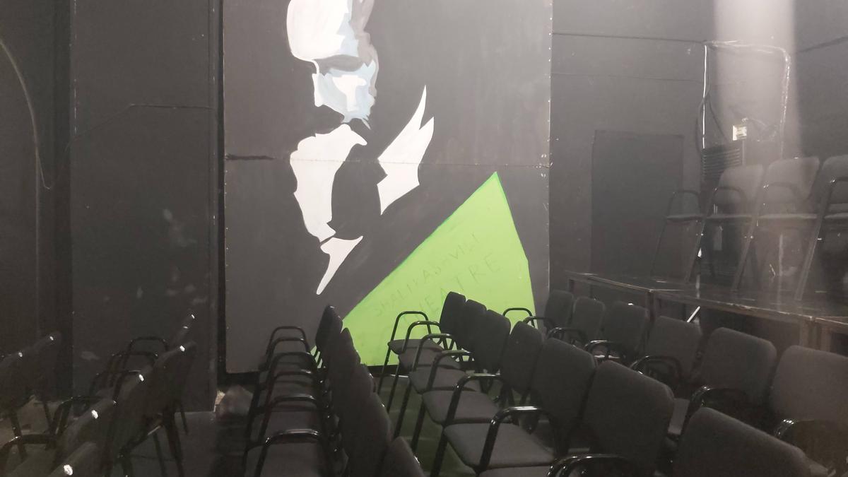 Seats for the audience at the pantomime Theater in Tbilisi