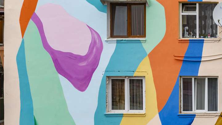 Mural "Abstraction" on Tsar Parnavaz Street