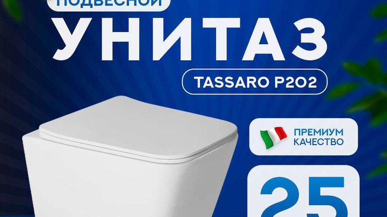 Wall hung rimless toilet Amore di Mare Tassaro P202