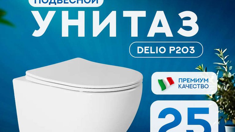 Wall hung rimless toilet Amore di Mare Delio P203