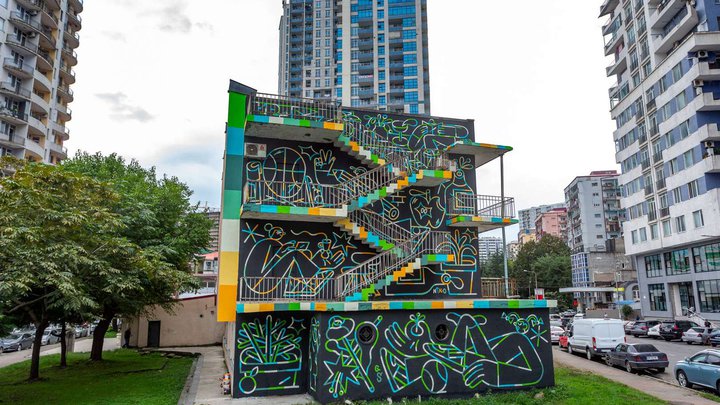 Mural at an art school