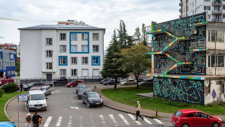 Mural at an art school