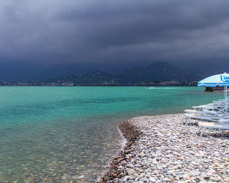 Beach in the resort of Georgia