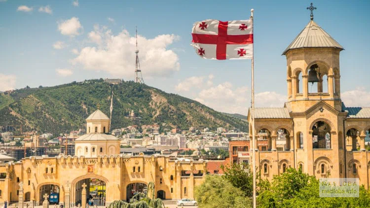 Вид на город Грузии