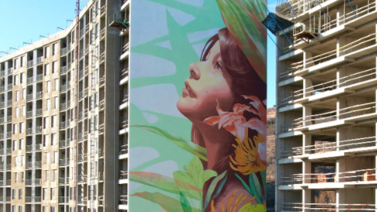 Girl with flowers