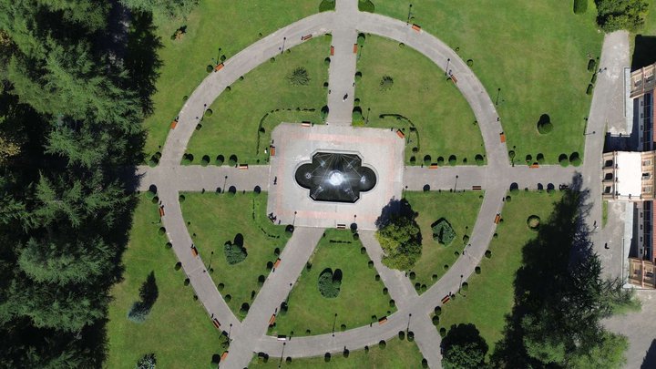 Fountain in the park of Dadiani Palace