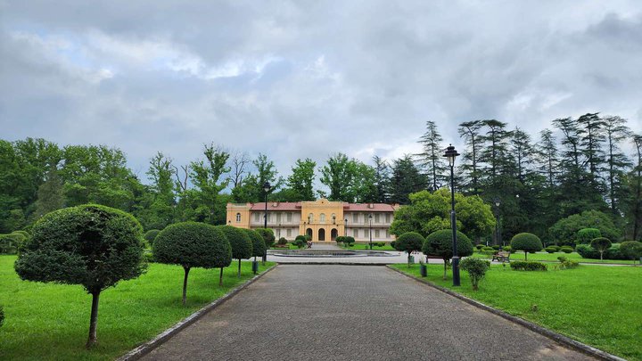Fountain in the park of Dadiani Palace