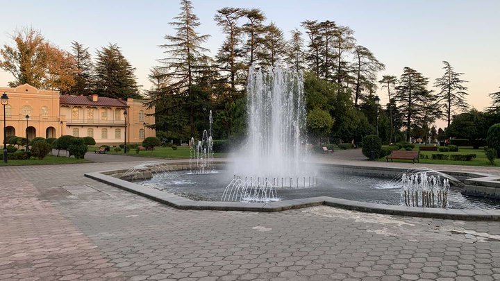 Fountain in the park of Dadiani Palace