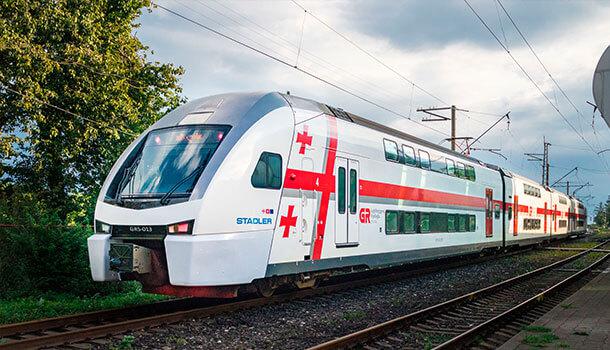 Поезд Stadler в Грузии