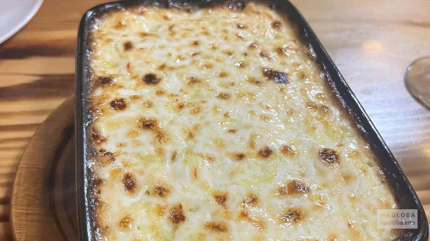 Запеканка в кафе Georgian cuisine