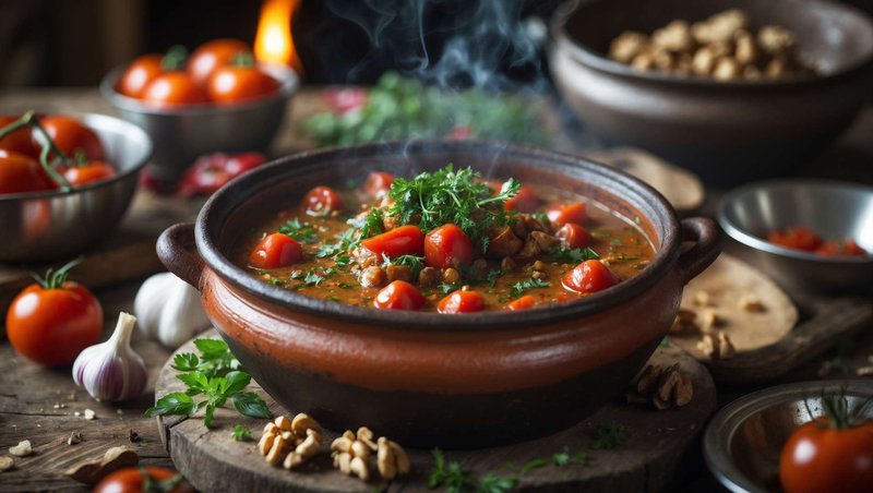 Georgian cuisine chakhokhbili madloba
