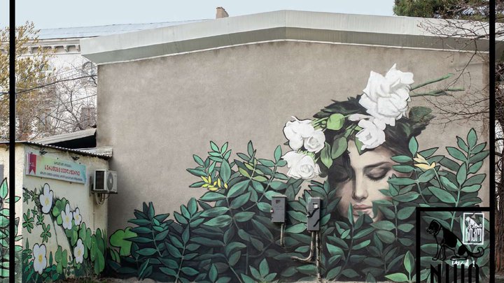 Mural "Girl in nature"