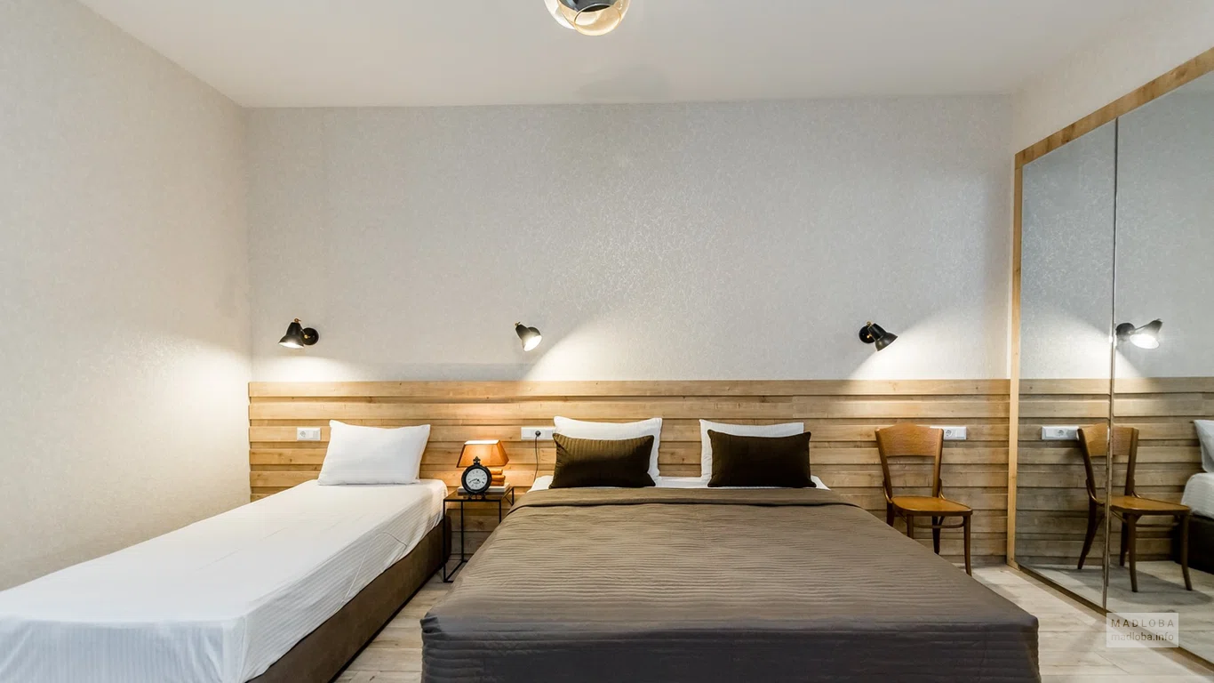 Кровати в номере Hotel Rasta Грузия