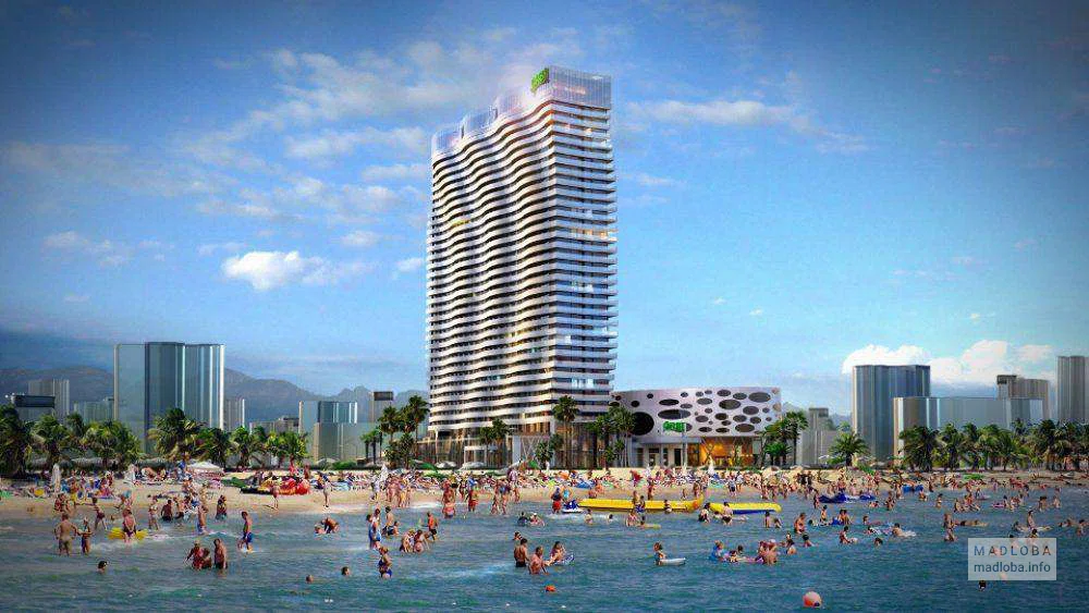 Вид здания отеля Sky in Batumi