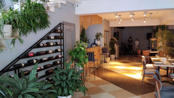 Inside restaurant