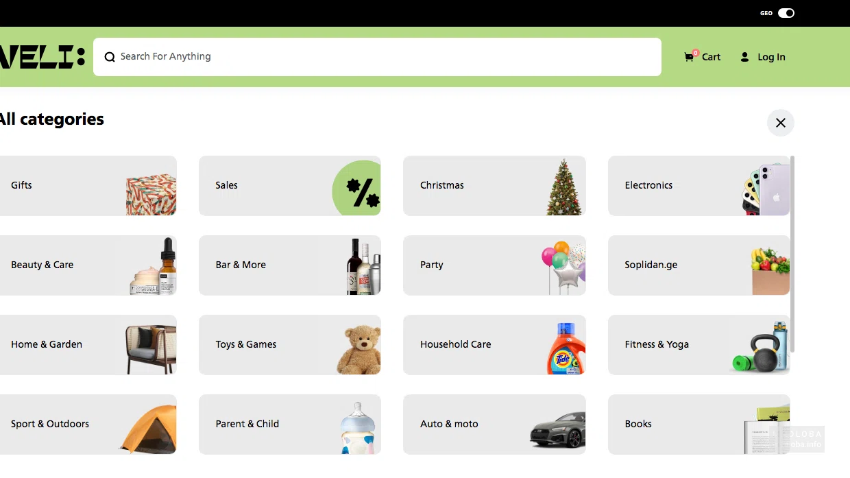 Online hypermarket VELI.store with free delivery throughout Georgia
