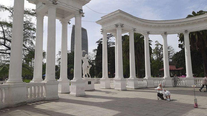 Colonnade in the park