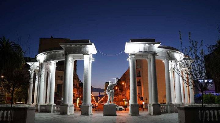 Colonnade in the park