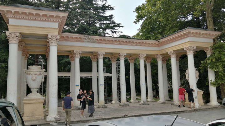 Colonnade in Kutaisi Boulevard Park