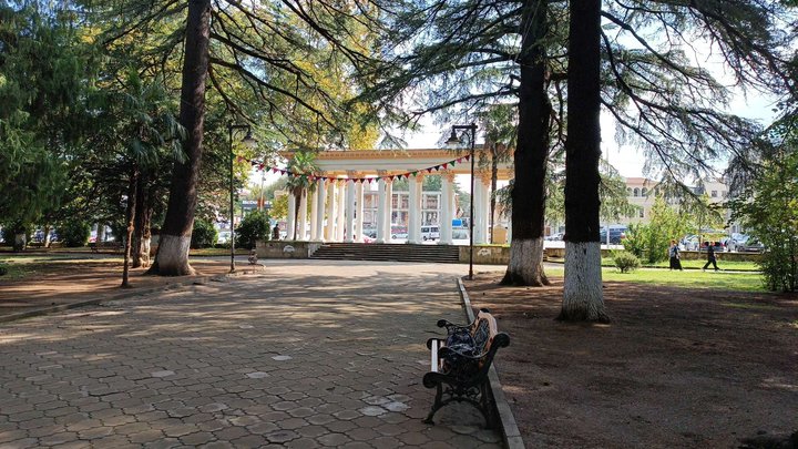 Colonnade in Kutaisi Boulevard Park