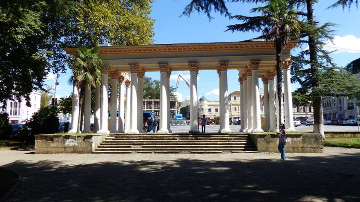 Colonnade in Kutaisi Boulevard Park