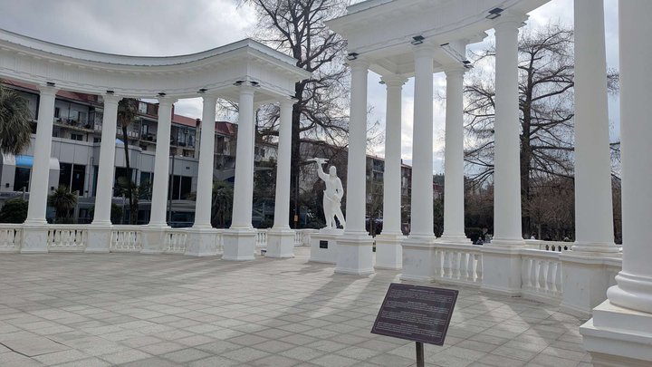 Colonnade in the park