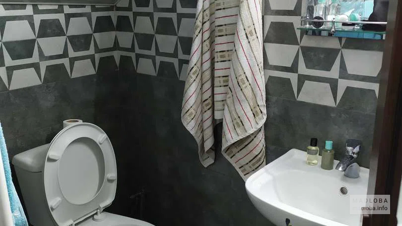 Санузел в номере в Kutaisi Best Guest House