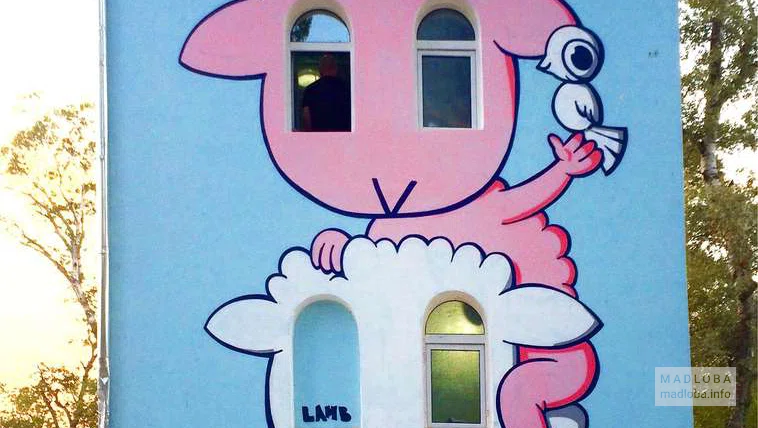 Mural "Sheep on a sheep"
