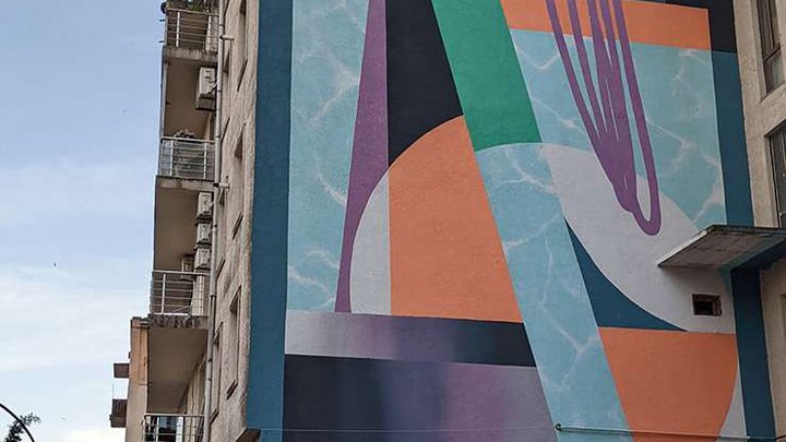 Mural "Abstraction" on Gorgasali street