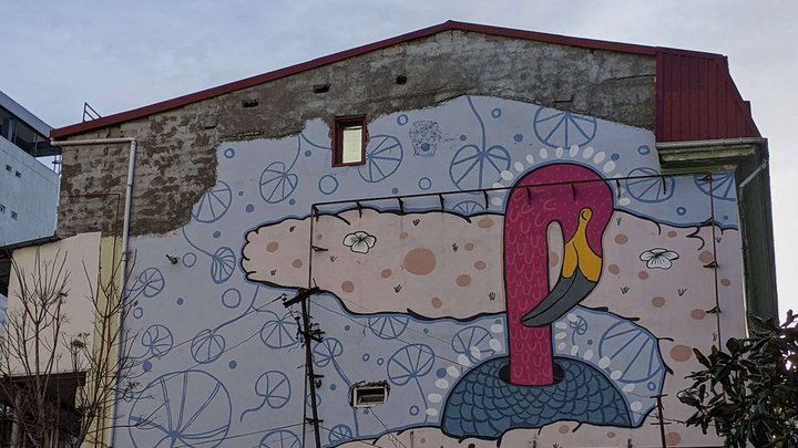Mural "Chill flamingo"