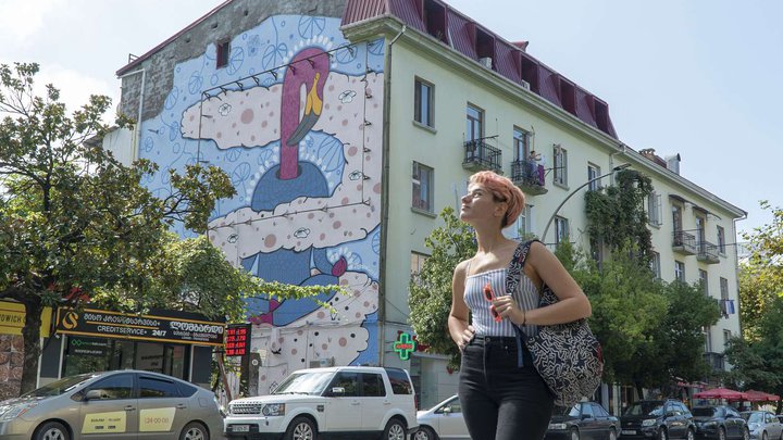 Mural "Chill flamingo"