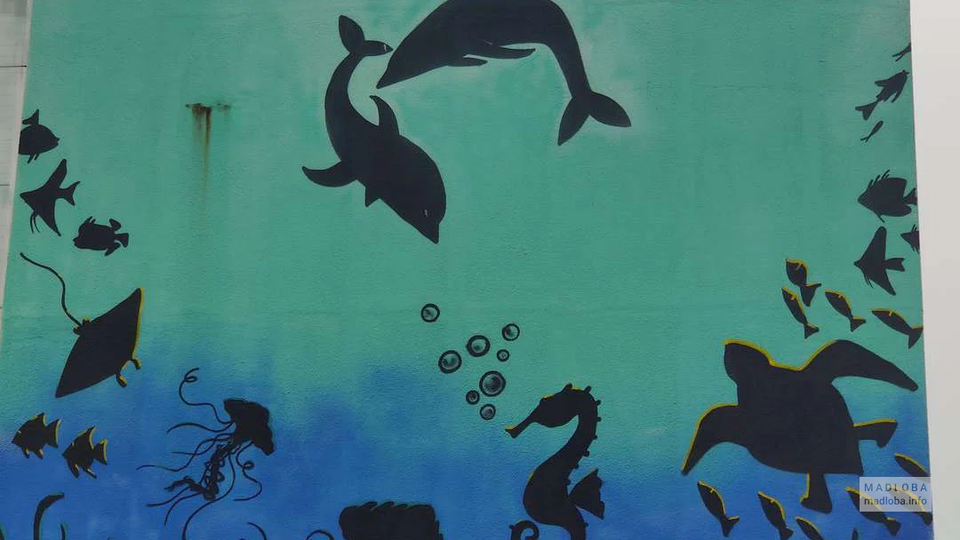 Mural "Underwater world" near the Dolphinarium
