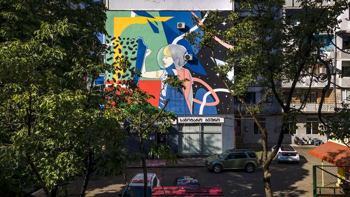 Mural "Vaccinated boy"