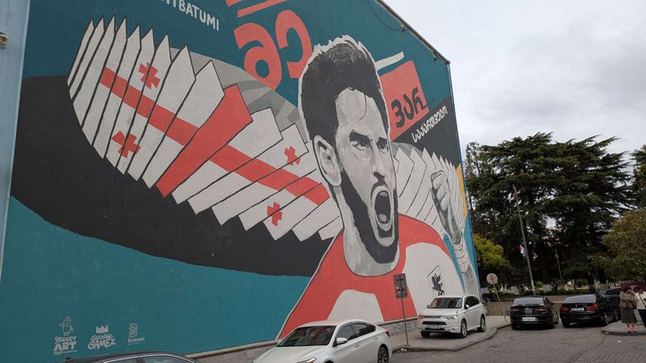 Mural "Khvich Kvaratskhelia"