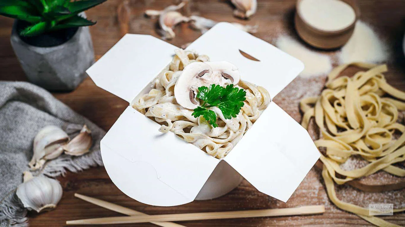 Паста с грибами в кафе N'occo Pasta