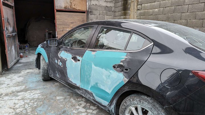 Car painting works (Varshanidze St.)
