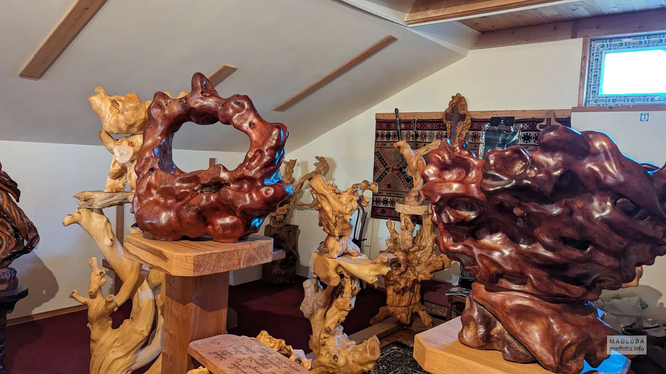 how in his hands the roots of ancient trees turn into sculptural masterpieces
