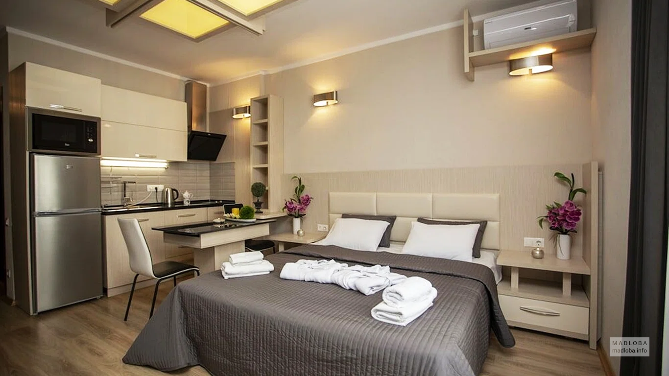 Bedroom at the Pirosmani Hotel