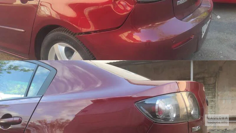 Пример удаления вмятины в Puras Dent Removal