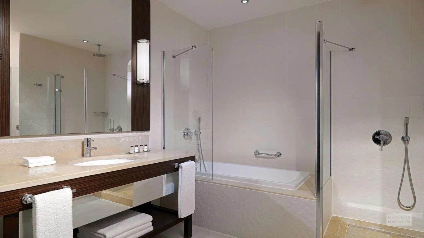 Bathroom at the Sheraton Hotel