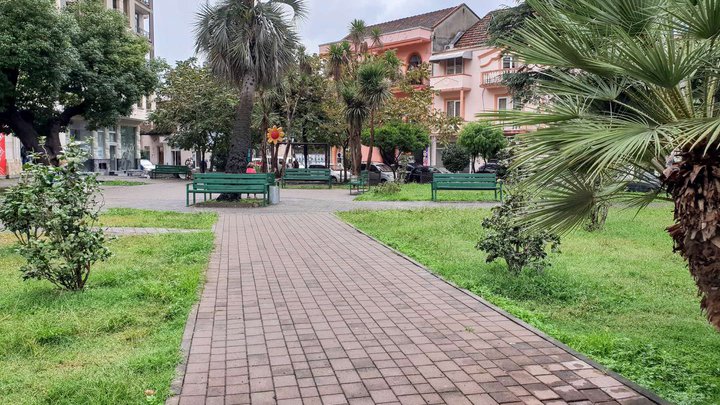 Square near the mosque in the "Turkish quarter"