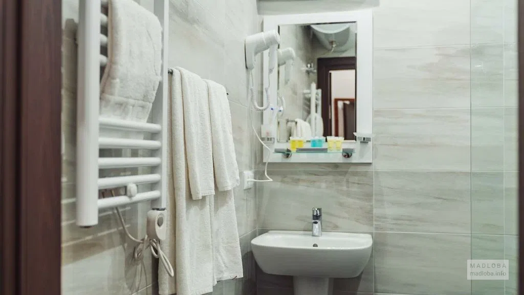 Bathroom at the Sky in Batumi Hotel