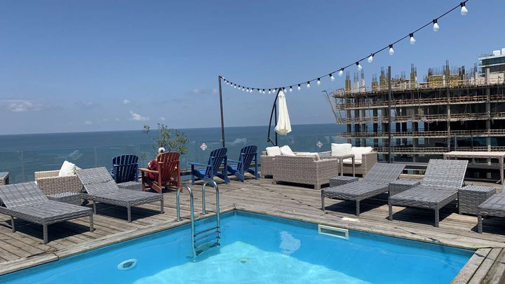 Observation deck on the roof "rooftop pool batumi"