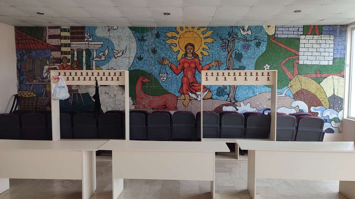 Cultural centre soviet mosaic