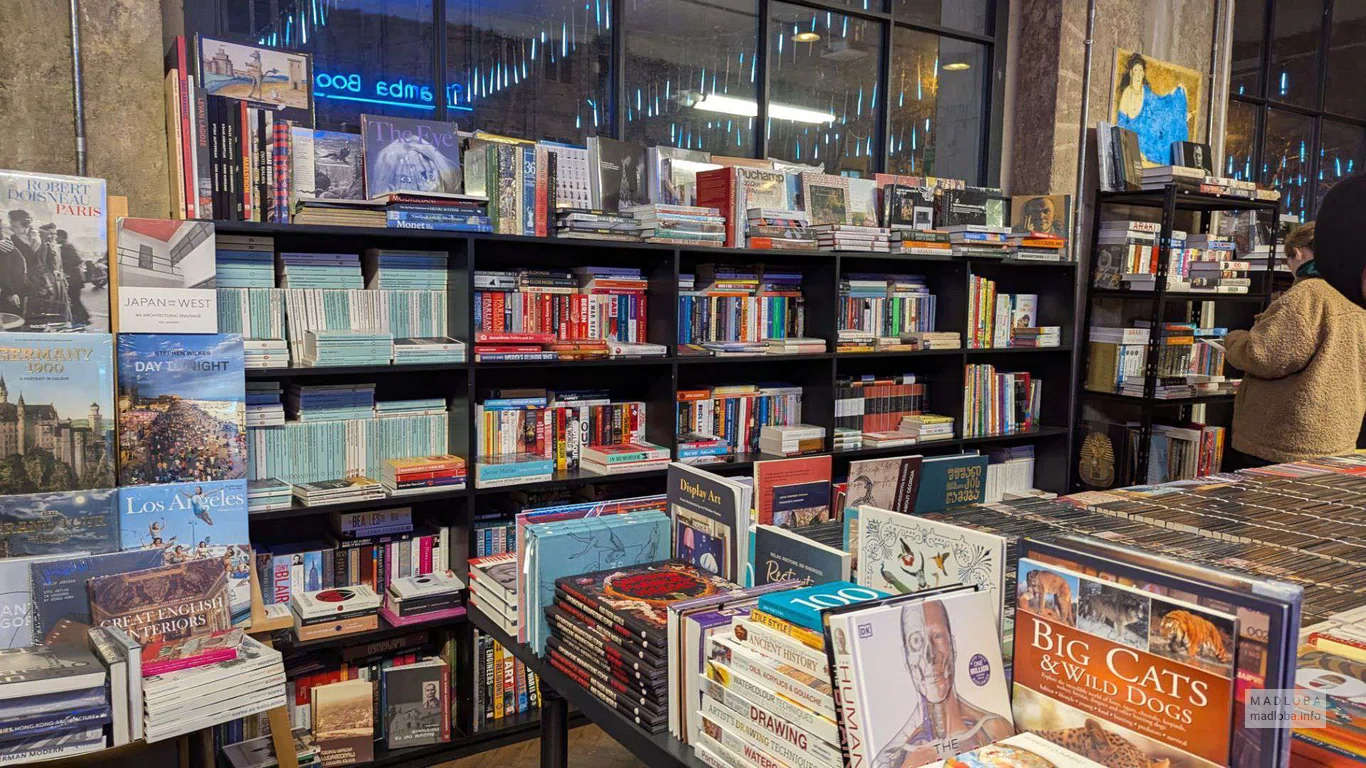 большой выбор книг в магазине Stamba Bookstore
