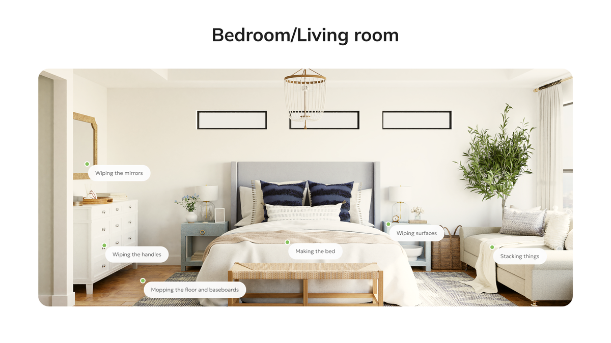 Standard cleaning – Bedroom