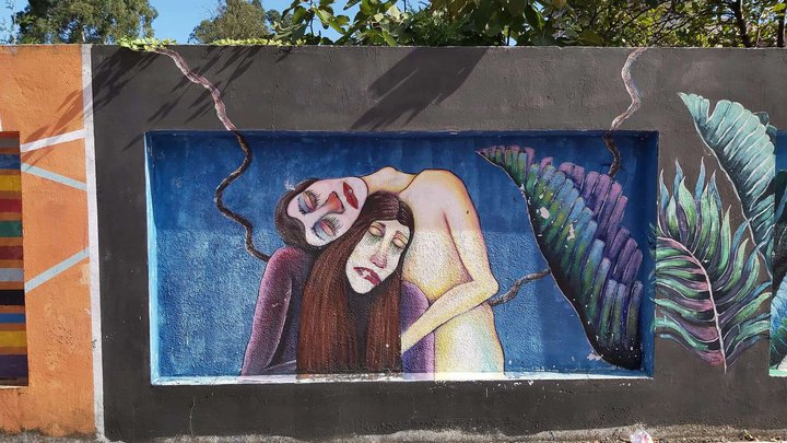 Street art at the beginning of Lermontov Street