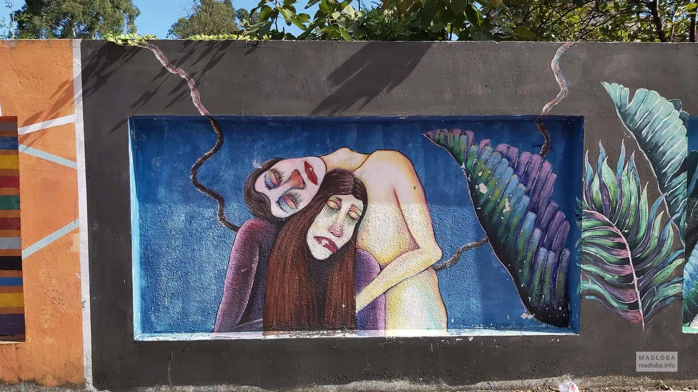 Street art at the beginning of Lermontov Street