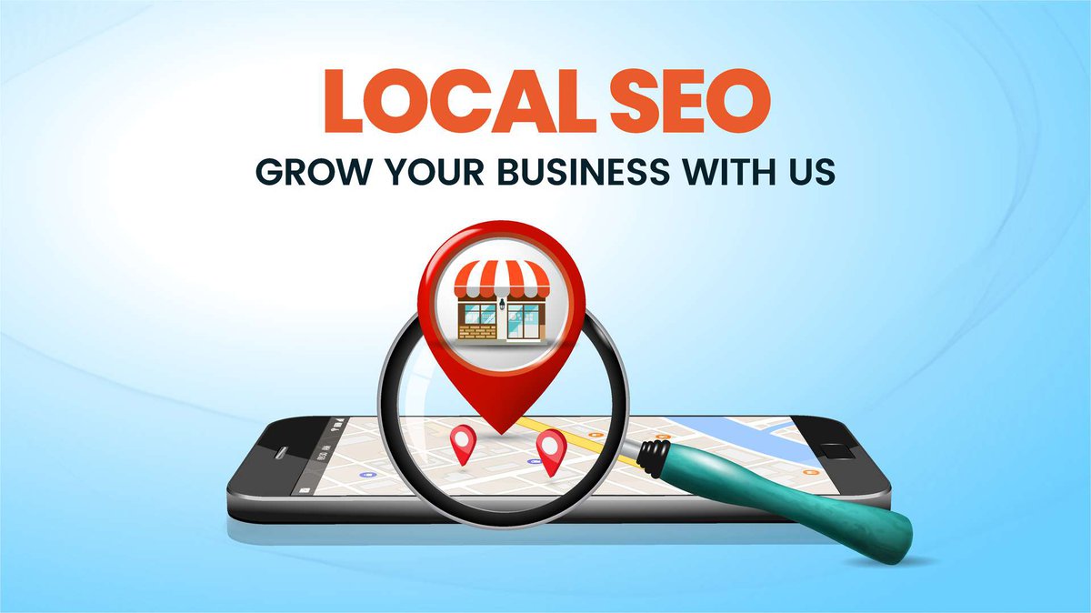 Телефон с красным маркером и local SEO, на котором написано_Местный бизнес, расширяй свой бизнес.jpg