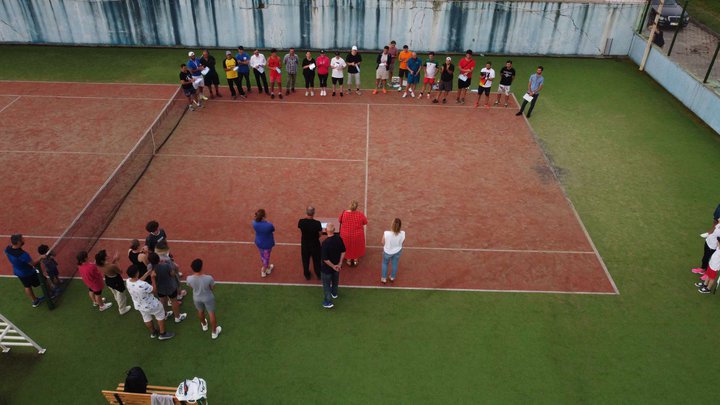 Tennis courts near the Ramaz Shengelia stadium
